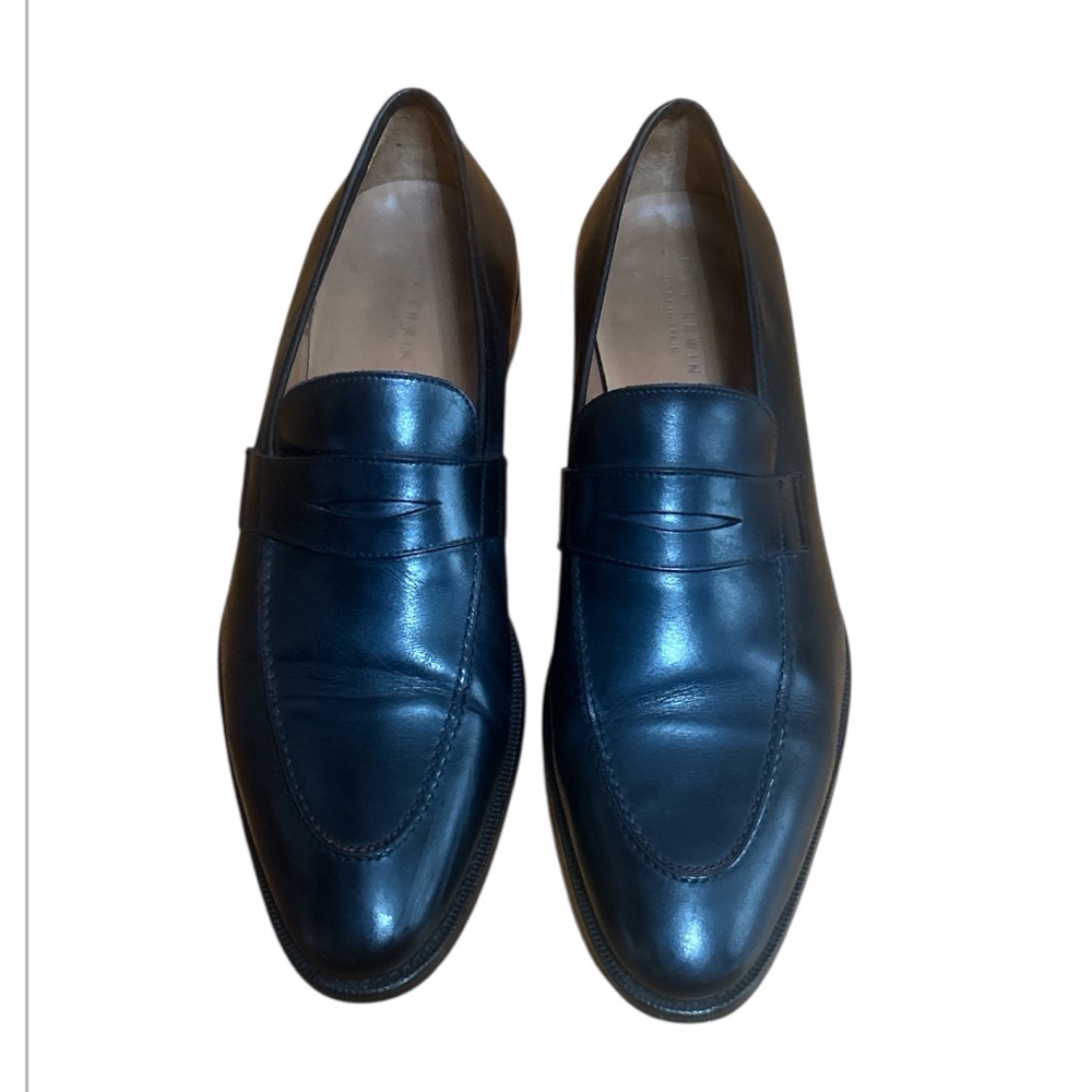 Jack Erwin Luke Penny Loafer Black Leather Size: 11.5